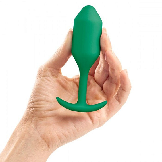 Зеленая пробка для ношения B-vibe Snug Plug 2 - 11,4 см. - фото 6