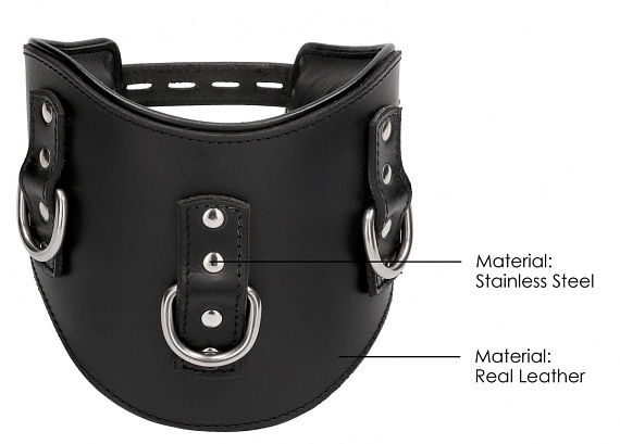 Черный широкий ошейник Heavy Duty Padded Posture Collar - фото 6