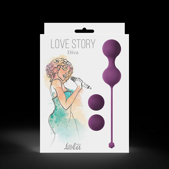 Набор фиолетовых вагинальных шариков Love Story Diva - фото 5