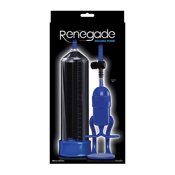 Прозрачно-синяя вакуумная помпа Renegade Bolero Pump - анодированный пластик (ABS)