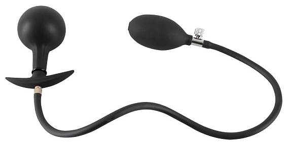 Черная анальная втулка-расширитель Inflatable Plug от Intimcat