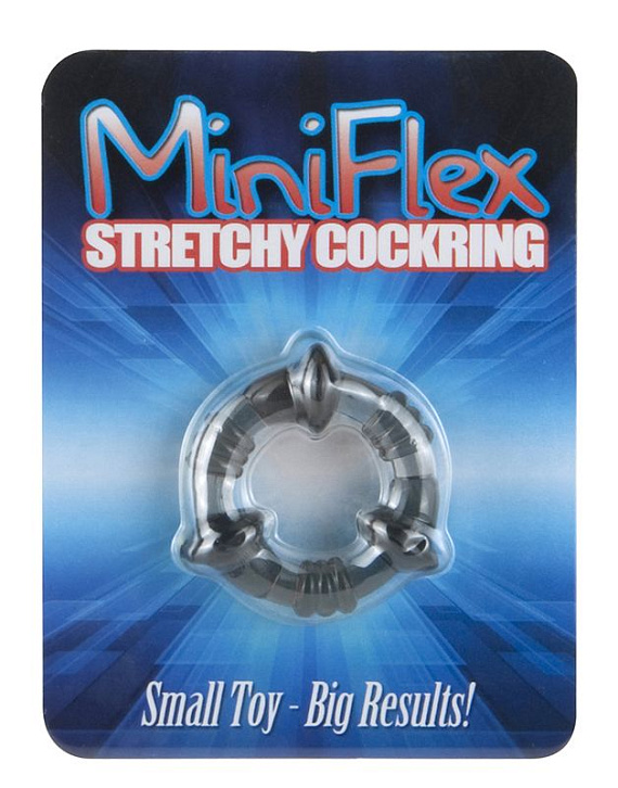 Дымчатое эрекционное кольцо MINI FLEX STRETCHY COCKRING - термопластичный эластомер (TPE)