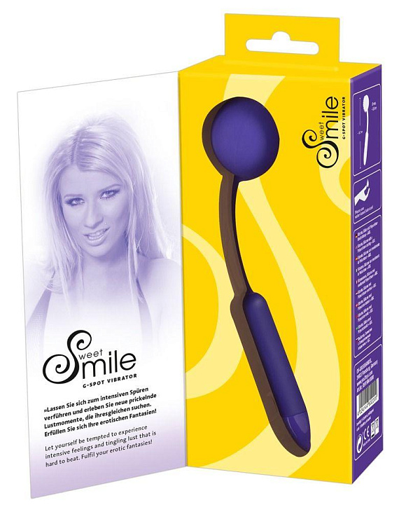Фиолетовый вибратор для G-точки Smile G-Spot Vibrator - 16,7 см. от Intimcat
