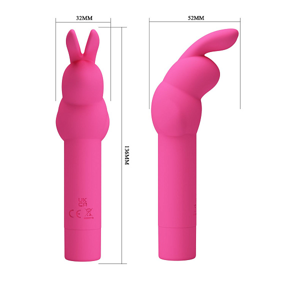 Ярко-розовый вибростимулятор в форме кролика Gerardo Baile