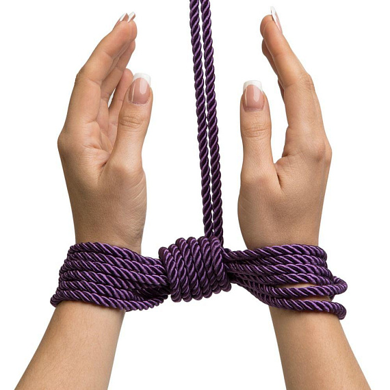 Фиолетовая веревка для связывания Want to Play? 10m Silky Rope - 10 м. от Intimcat