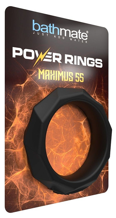 Черное эрекционное кольцо Maximus 55 от Intimcat