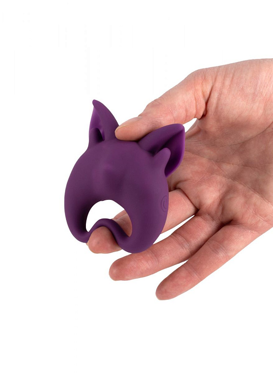 Фиолетовое перезаряжаемое эрекционное кольцо Kitten Kiki - фото 6