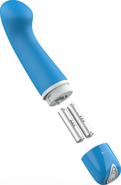 Голубой G-вибростимулятор Bdesired Deluxe Curve - 15,2 см. от Intimcat