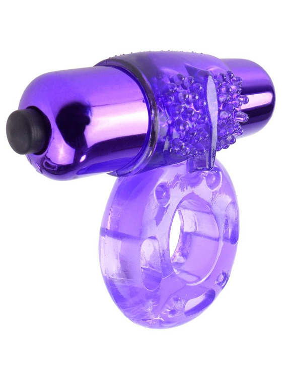 Фиолетовое виброкольцо Vibrating Super Ring - термопластичная резина (TPR)