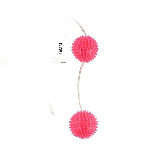 Вибрирующие вагинальные шарики розового цвета - Термопластичная резина (TPR)