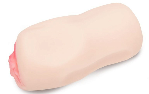 Телесный реалистичный мастурбатор-вагина с розовыми губками - БИОкожа