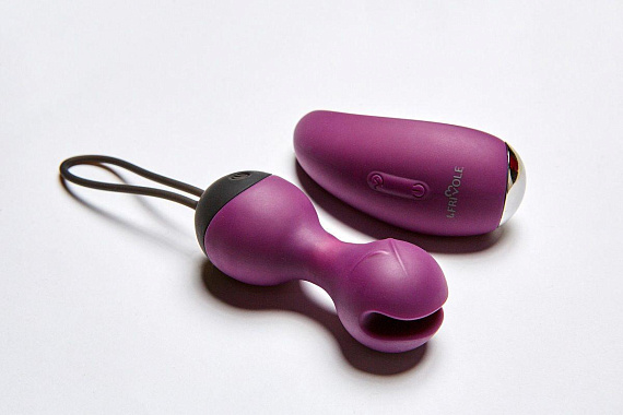 Фиолетовые виброшарики с вибропультом SuperNova - силикон