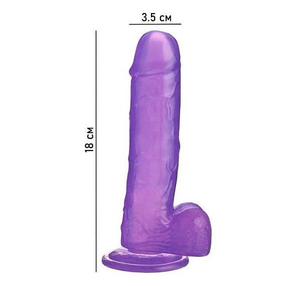 Фиолетовый фаллоимитатор-реалистик «Оки-Чпоки» - 18 см. - фото 6
