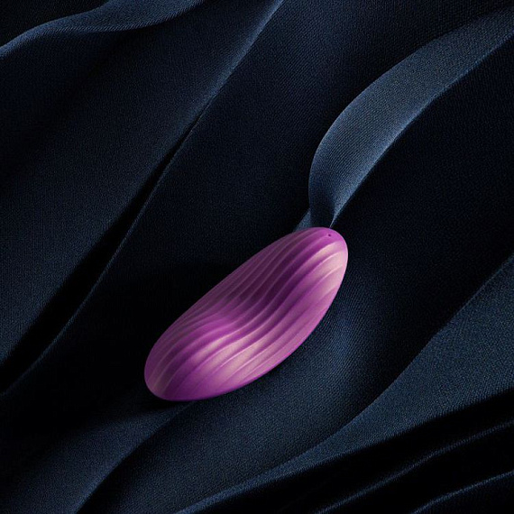 Фиолетовый клиторальный стимулятор Edeny с управлением через приложение - силикон