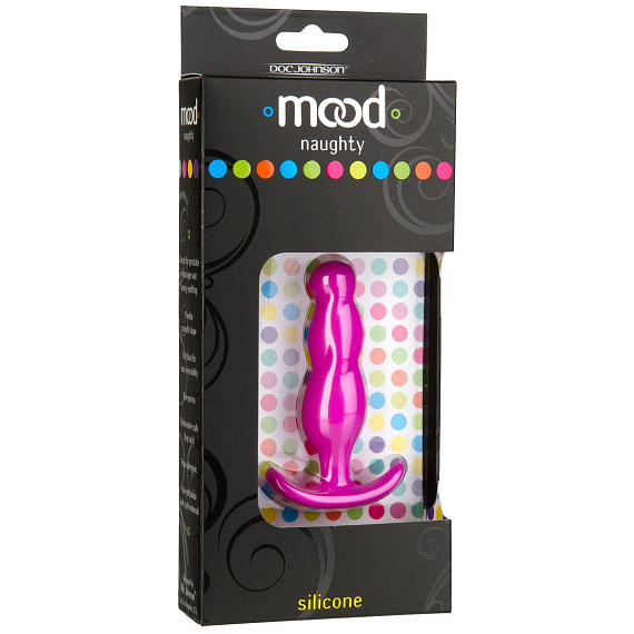 Розовая анальная пробка Mood Naughty 3 3  Silicone для ношения - 7,6 см. - силикон