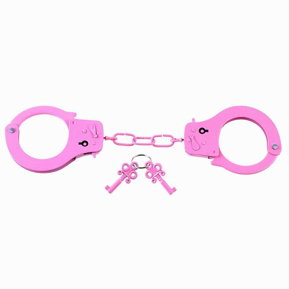 Металлические розовые наручники - металл