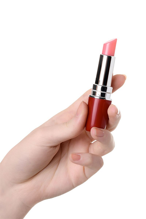 Красный мини-вибратор в форме губной помады Lipstick Vibe - фото 5