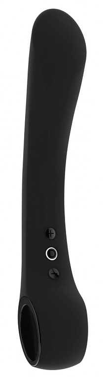 Черный гибкий вибромассажер Ombra - 21,5 см. - силикон