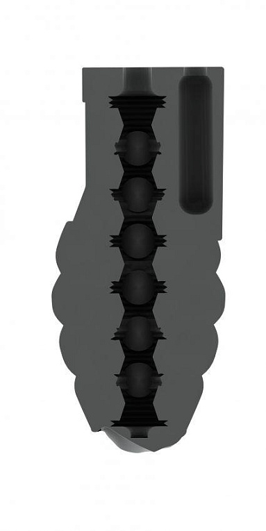 Серый мастурбатор-граната с вибрацией Stroker No.22 от Intimcat