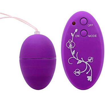 Фиолетовое яичко с вибрацией и пультом ДУ