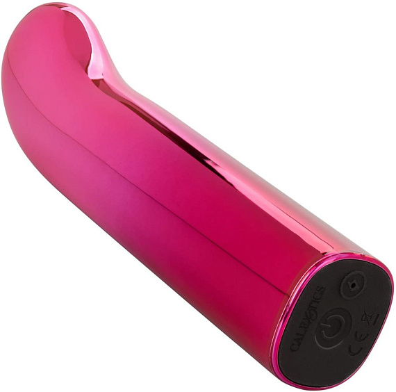 Розовый изогнутый мини-вибромассажер Glam G Vibe - 12 см. California Exotic Novelties