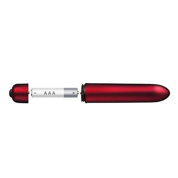 Красная гладкая вибропуля Scarlet Velvet - 9 см. - анодированный пластик (ABS)