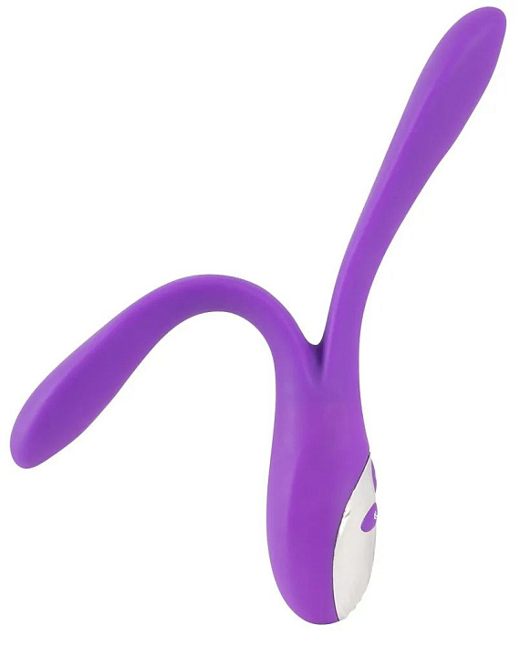 Фиолетовый сдвоенный вибратор Bendable Double Vibrator - 24,3 см. - фото 6