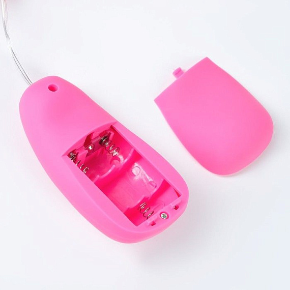Розовый вибратор на присоске с проводным пультом  Оки-Чпоки  - 18,5 см. от Intimcat
