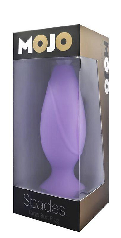 Фиолетовая анальная силиконовая пробка Mojo - 11 см. - силикон