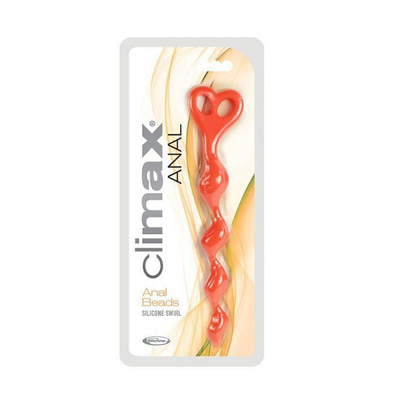Анальная цепочка Climax Anal Silicone Swirl - 27 см. - силикон