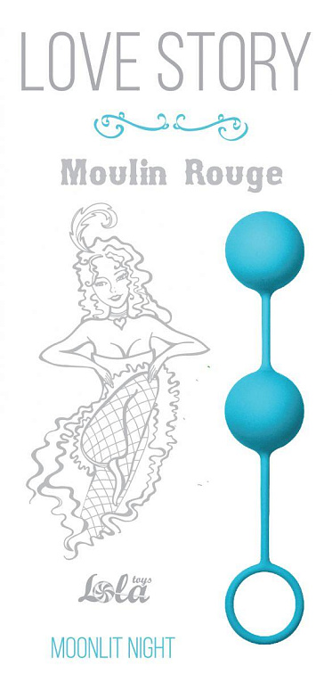 Голубые вагинальные шарики Love Story Moulin Rouge - силикон
