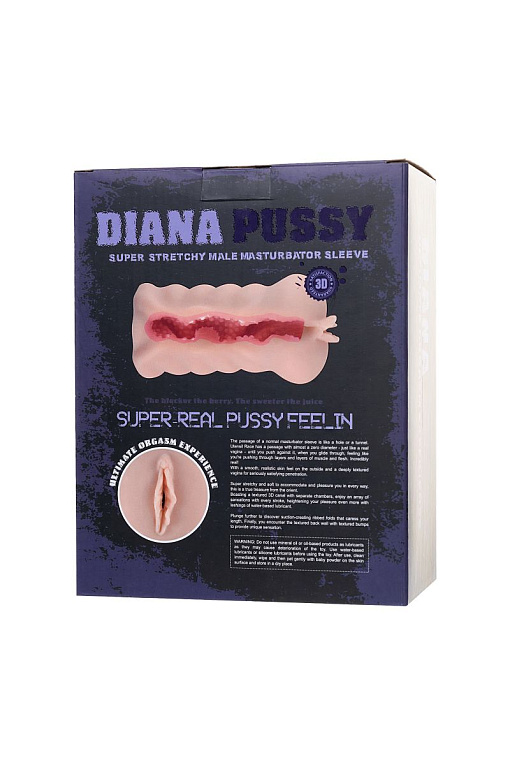 Реалистичный мастурбатор-вагина Diana - фото 9