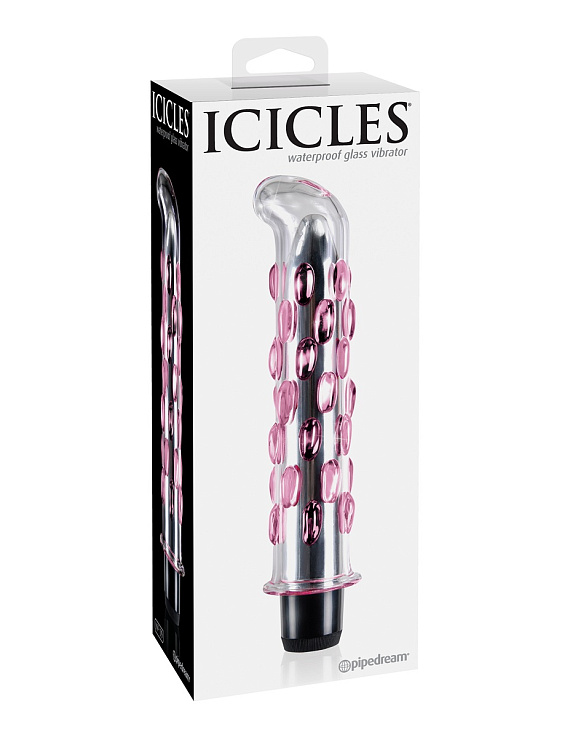 Стеклянный вибростимулятор Icicles №19 - 17,8 см. от Intimcat