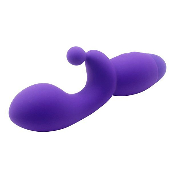 Фиолетовый вибратор INDULGENCE G Kiss - 16,5 см. - силикон