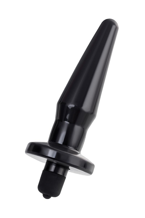 Черная анальная втулка Lacerta с вибрацией - 12,1 см. POPO Pleasure