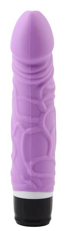 Фиолетовый вибратор-реалистик Thick Realistic Dildo - 19,5 см. Chisa