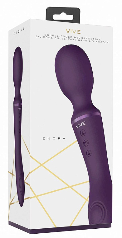 Фиолетовый вибромассажер Enora - 22 см. Shots Media BV