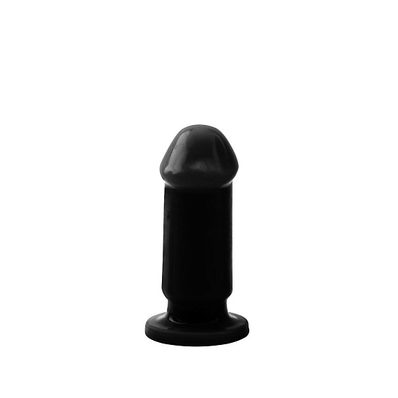 Черный анальный фаллоимитатор Evil Dildo Plug S - 9 см. - поливинилхлорид (ПВХ, PVC)