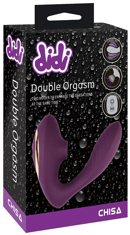 Фиолетовый вибростимулятор Double Orgasm - силикон