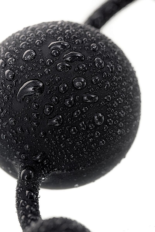 Черная анальная цепочка A-toys с шариками - 35,9 см. - фото 9