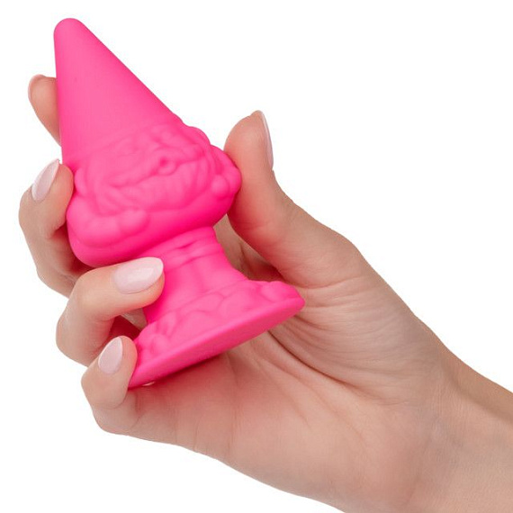 Розовая анальная пробка в форме гнома Anal Gnome - силикон