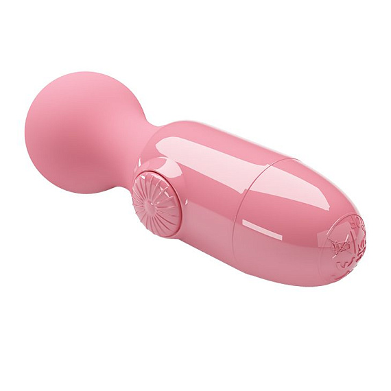 Нежно-розовый мини-вибратор с шаровидной головкой Mini Stick - силикон