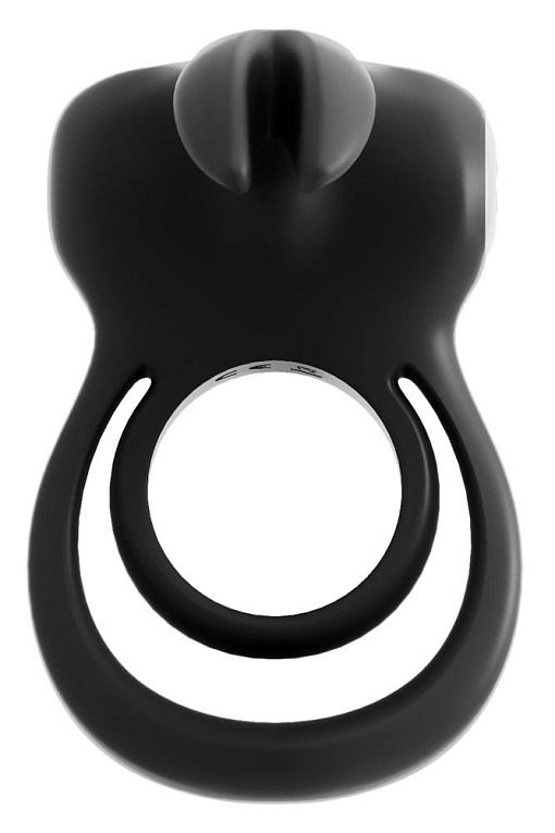 Черное эрекционное кольцо VeDO Thunder Bunny - силикон