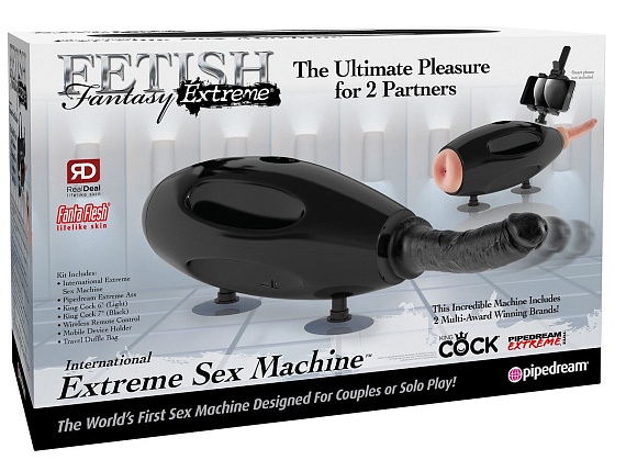 Секс-машина для пар International Extreme Sex Machine - анодированный пластик, силикон