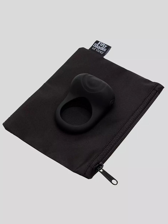 Черное эрекционное виброкольцо Sensation Rechargeable Vibrating Love Ring от Intimcat