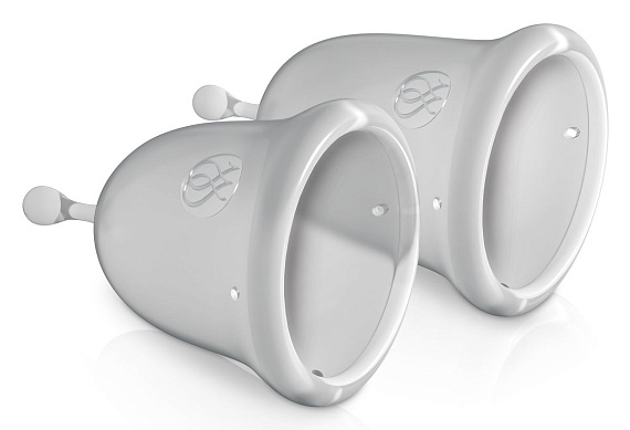 Набор из 2 прозрачных менструальных чаш Intimate Care Menstrual Cups - силикон