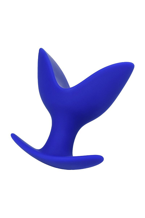 Синяя силиконовая расширяющая анальная втулка Bloom - 9,5 см. - силикон