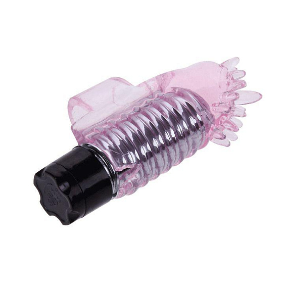 Розовый вибростимулятор с шипиками на палец - Термопластичная резина (TPR)