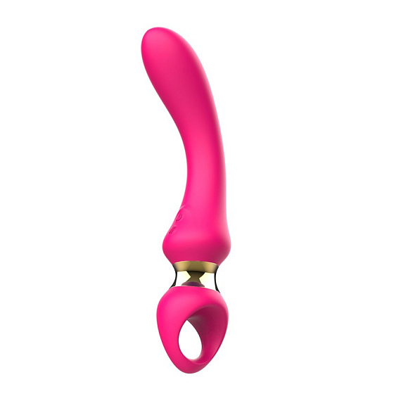 Розовый изогнутый вибромассажер Moon Vibrator - 21,1 см. - фото 10