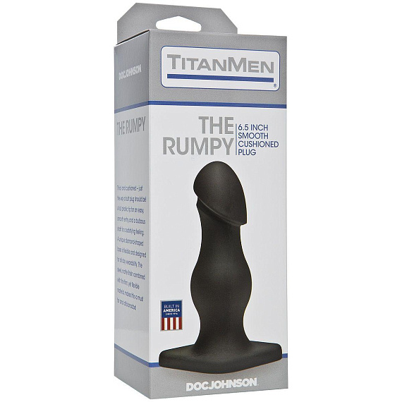 Чёрная анальная пробка TitanMen The Rumpy - 16,5 см. - поливинилхлорид (ПВХ, PVC)